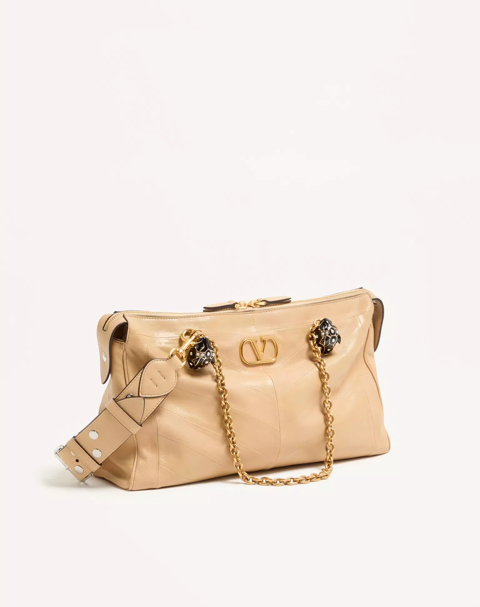 Valentino Garavani Panthea Shoulder Bag In Nappa Leather With Chevron Pattern - Image 10