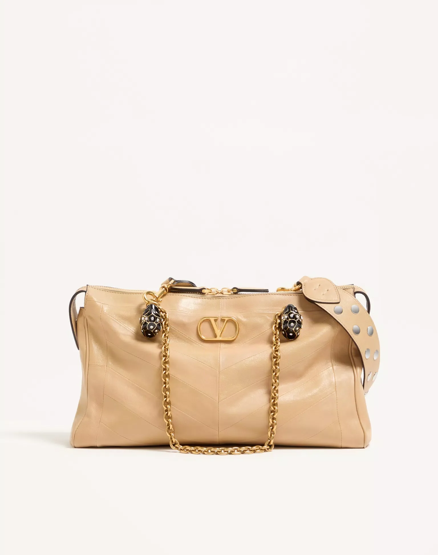 Valentino Garavani Panthea Shoulder Bag In Nappa Leather With Chevron Pattern - Image 8