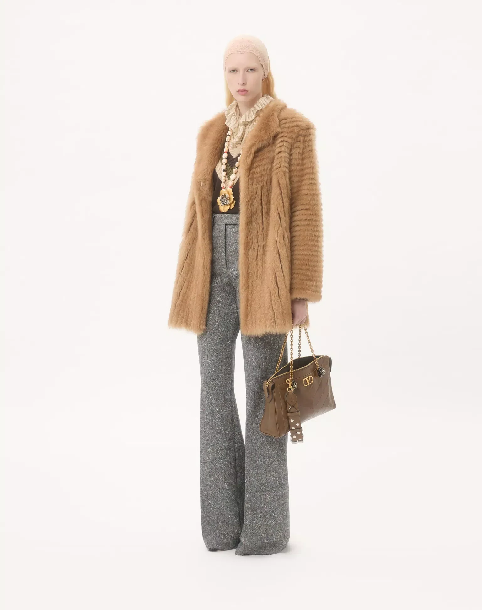 Valentino Garavani Panthea Shoulder Bag In Nappa Leather With Chevron Pattern - Image 8