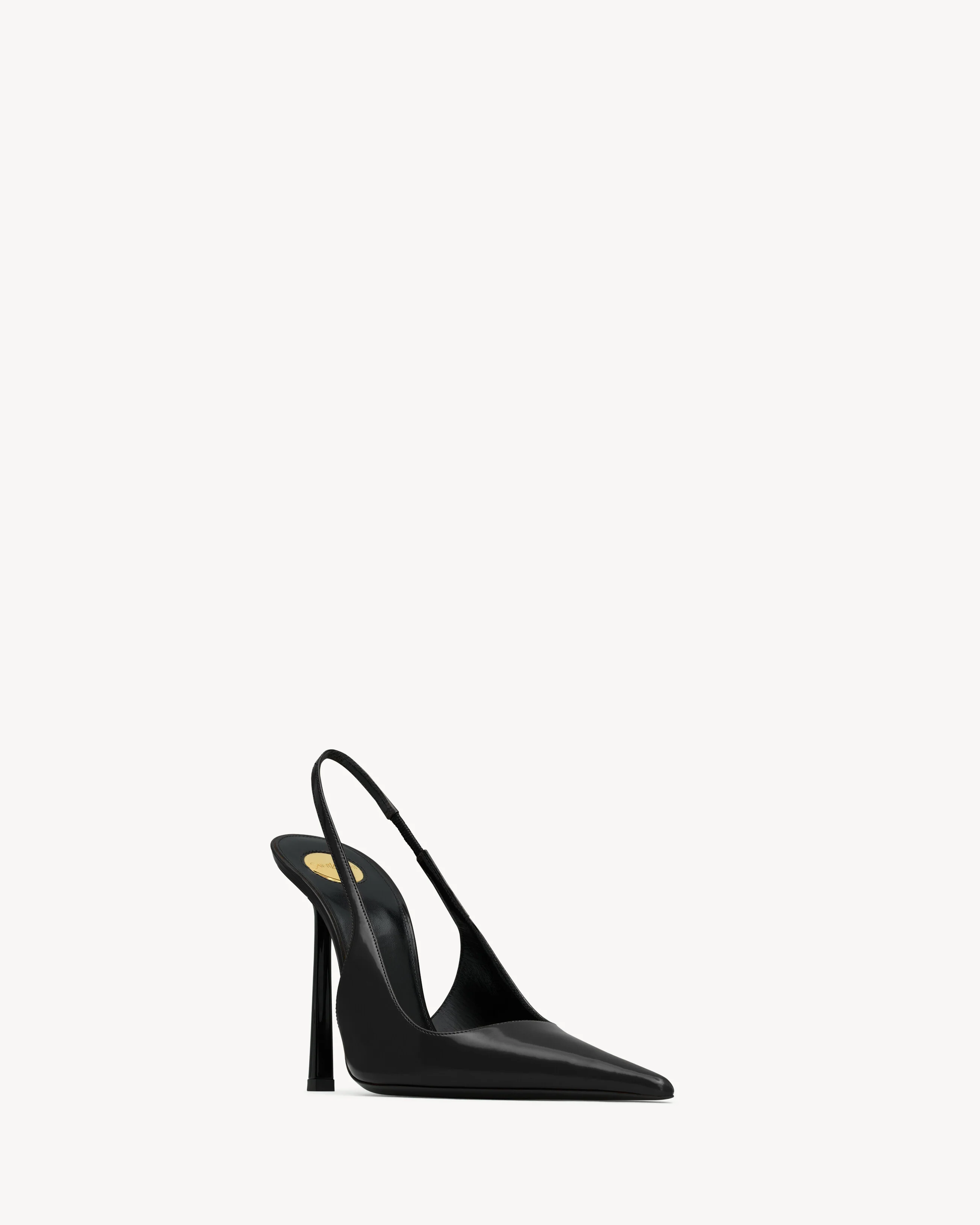 Vendome Slingback Pumps In Glazed Leather - Image 3