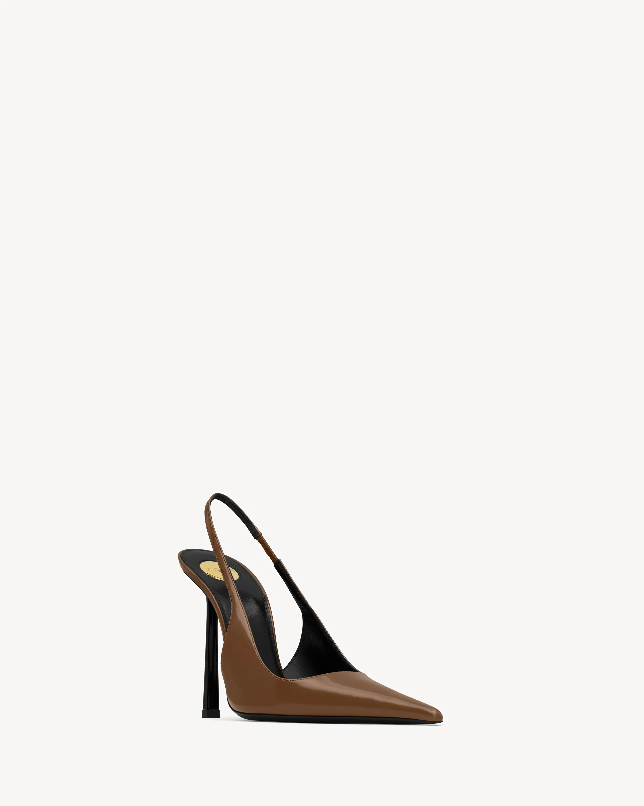 Vendome Slingback Pumps In Glazed Leather - Image 6