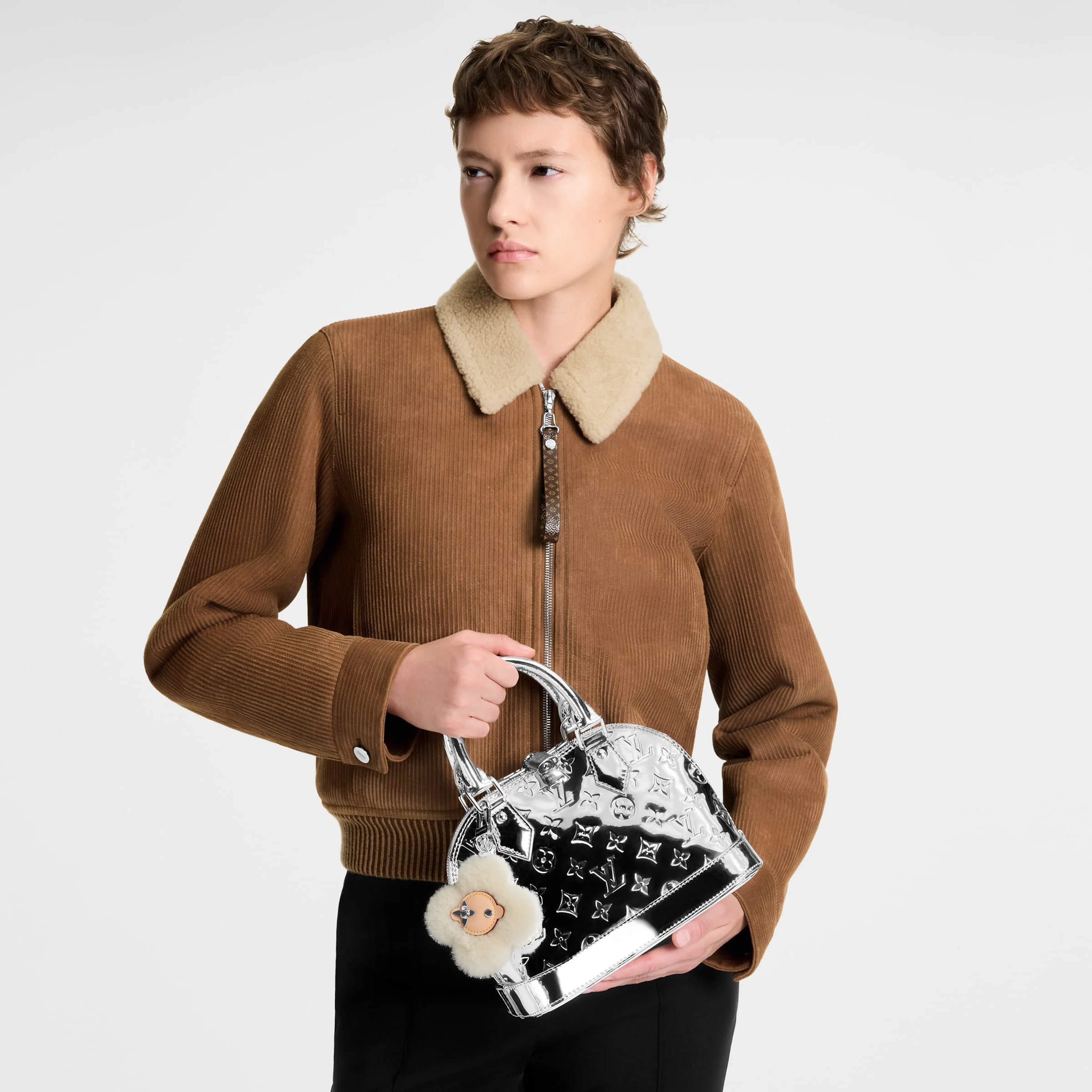 Vivienne Shearling Bag Charm - Image 2