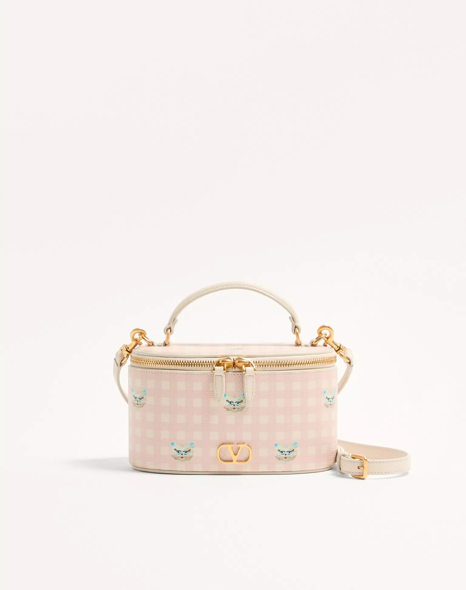 Vlogo Signature Mini Vanity Bag in Le Chat De La Maison Grainy Calfskin