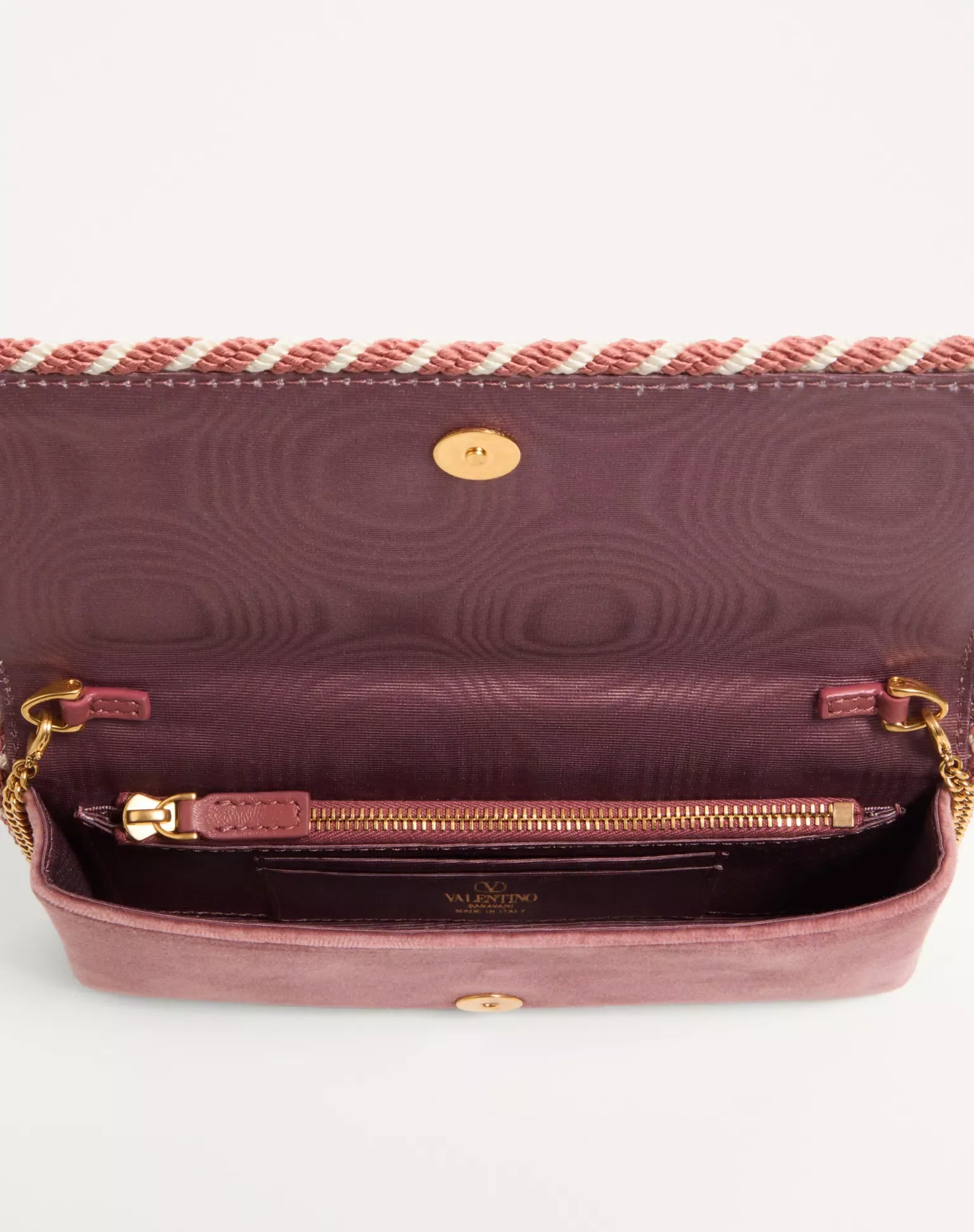 Vlogo Signature Velvet Chain Wallet With Jewel Logo - Image 7