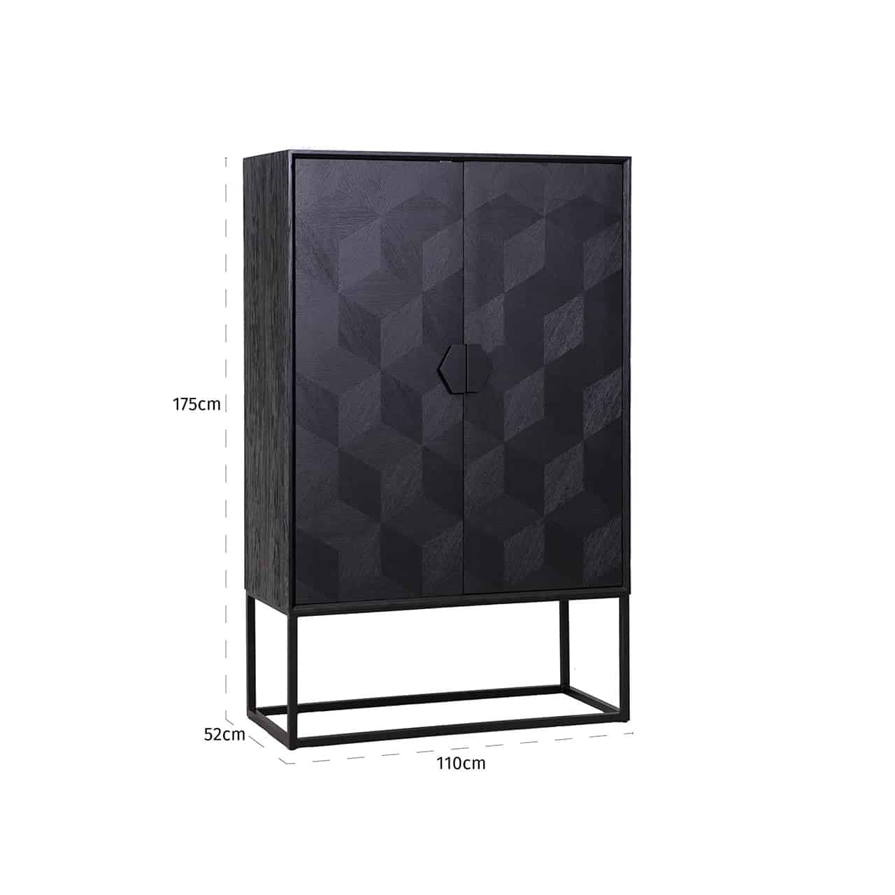 Wall cabinet Blax 2-doors (Black) - Image 4