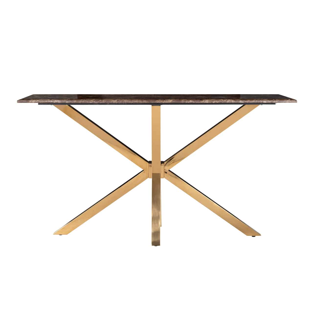 Wall Conrad table with faux emperador marble (Gold) - Image 3