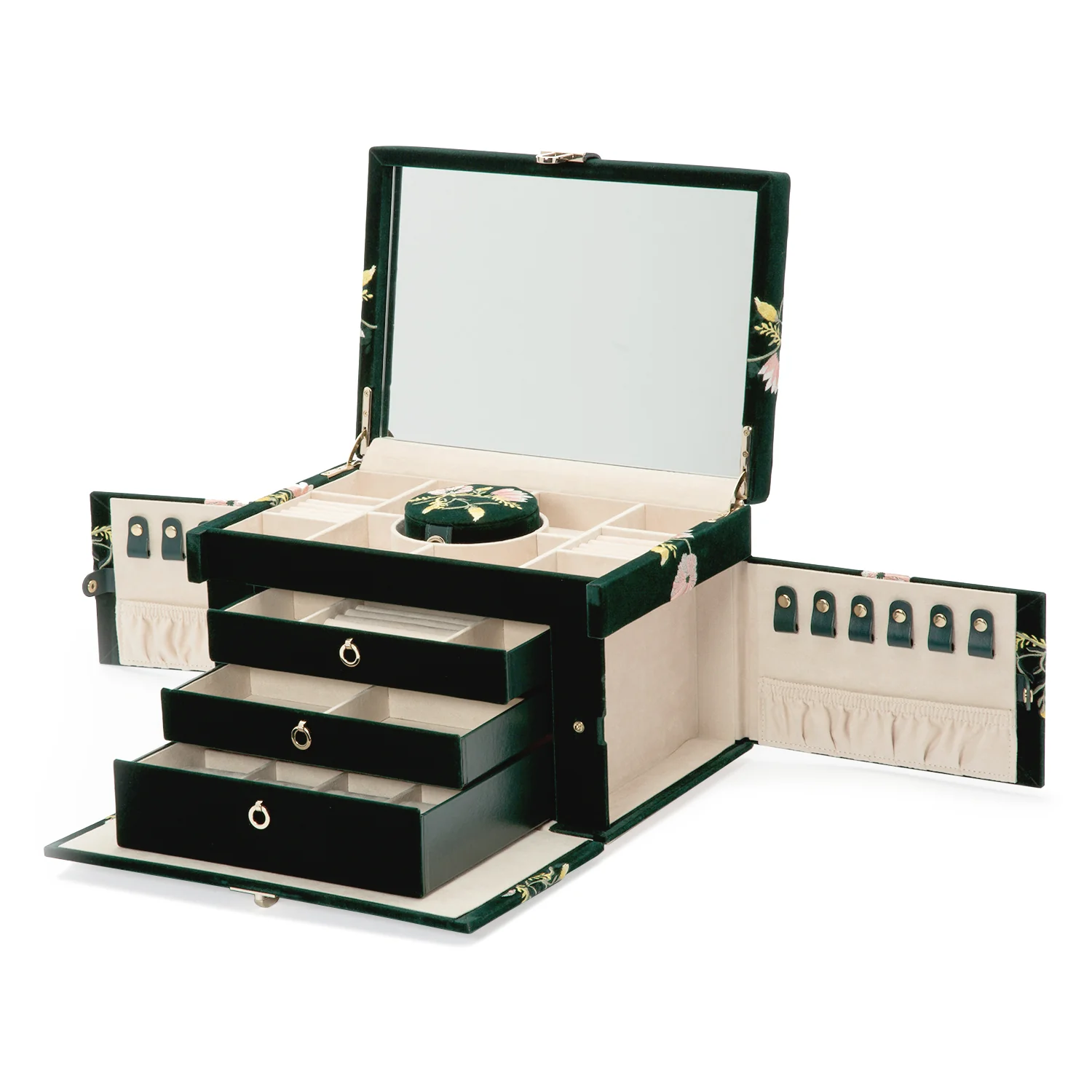 Zoe Large Jewelry Box Forest Green - Image 4