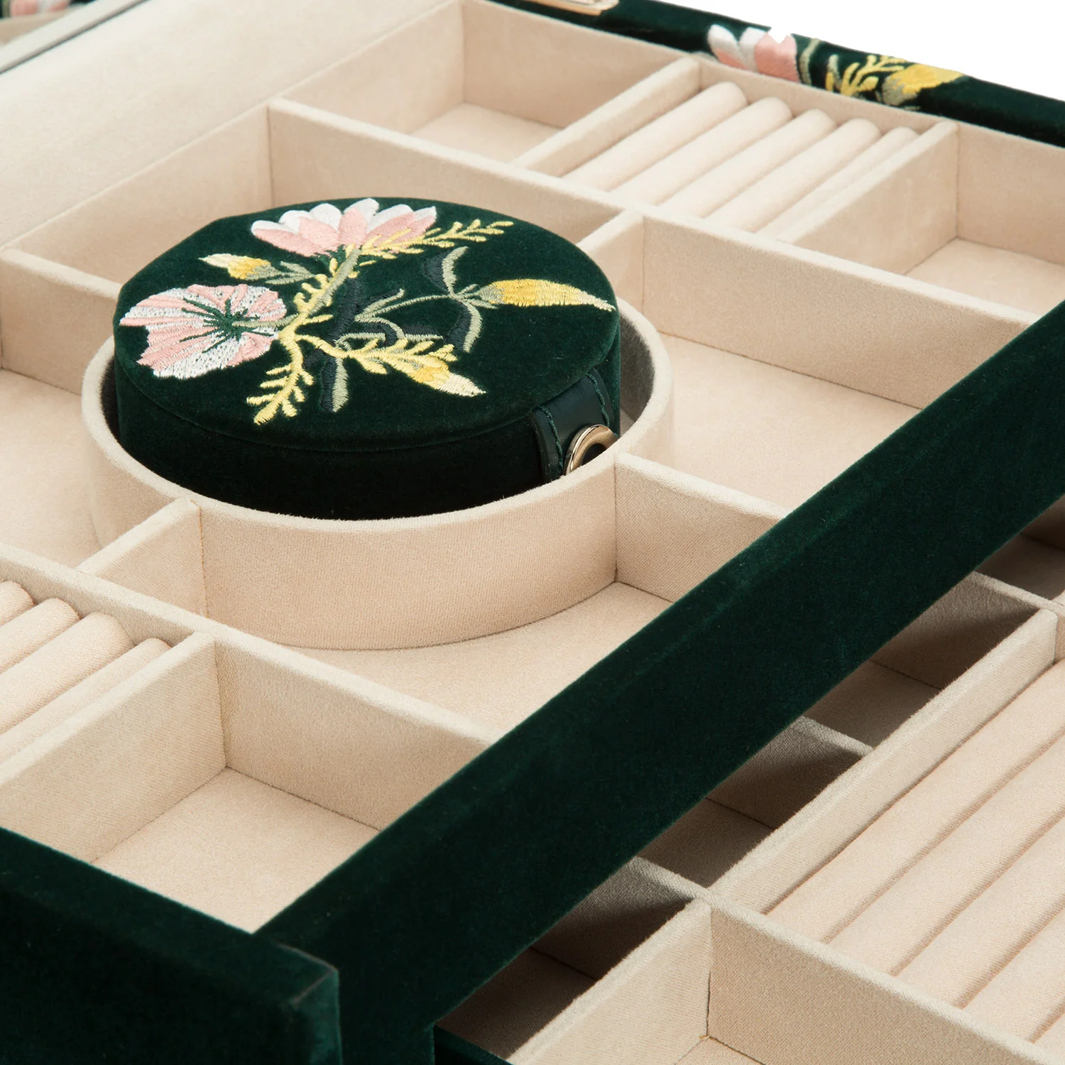 Zoe Large Jewelry Box Forest Green - Image 6