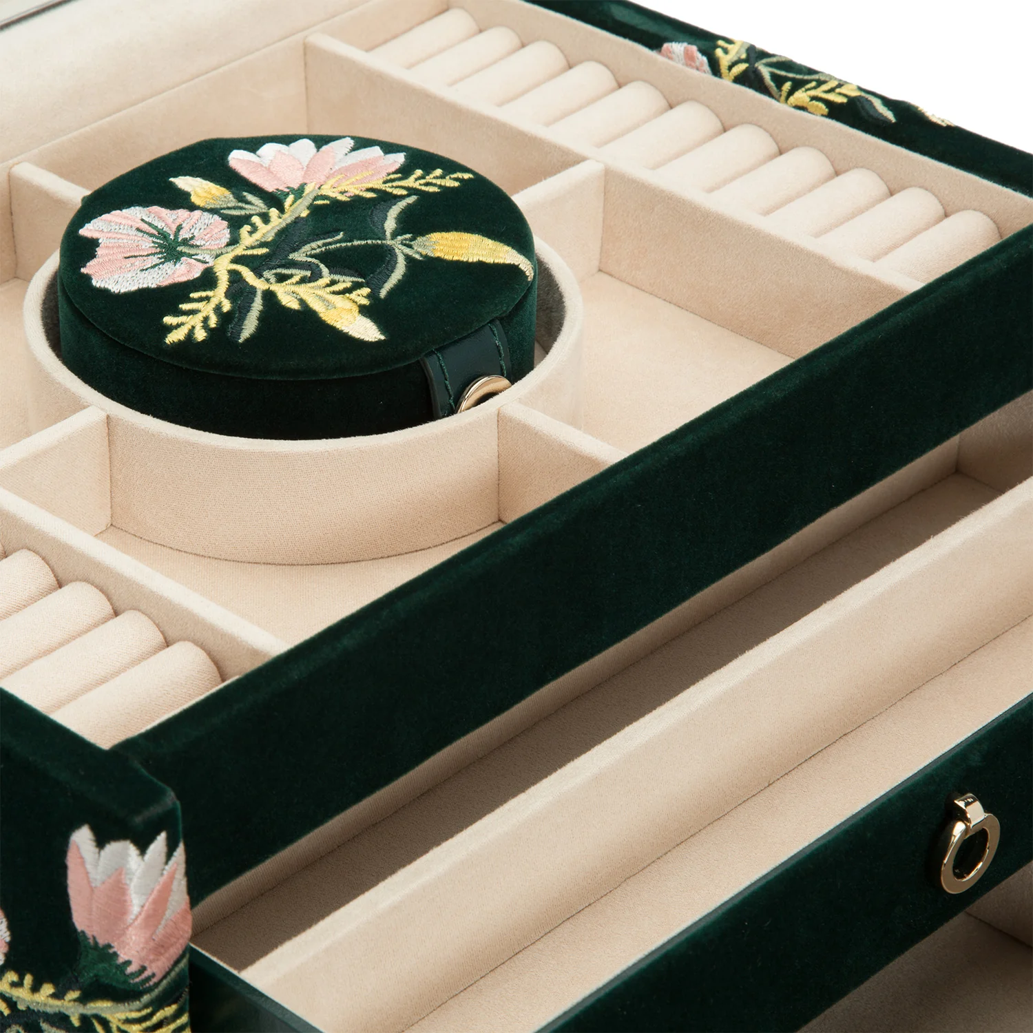 Zoe Medium Jewelry Box Forest Green - Image 6