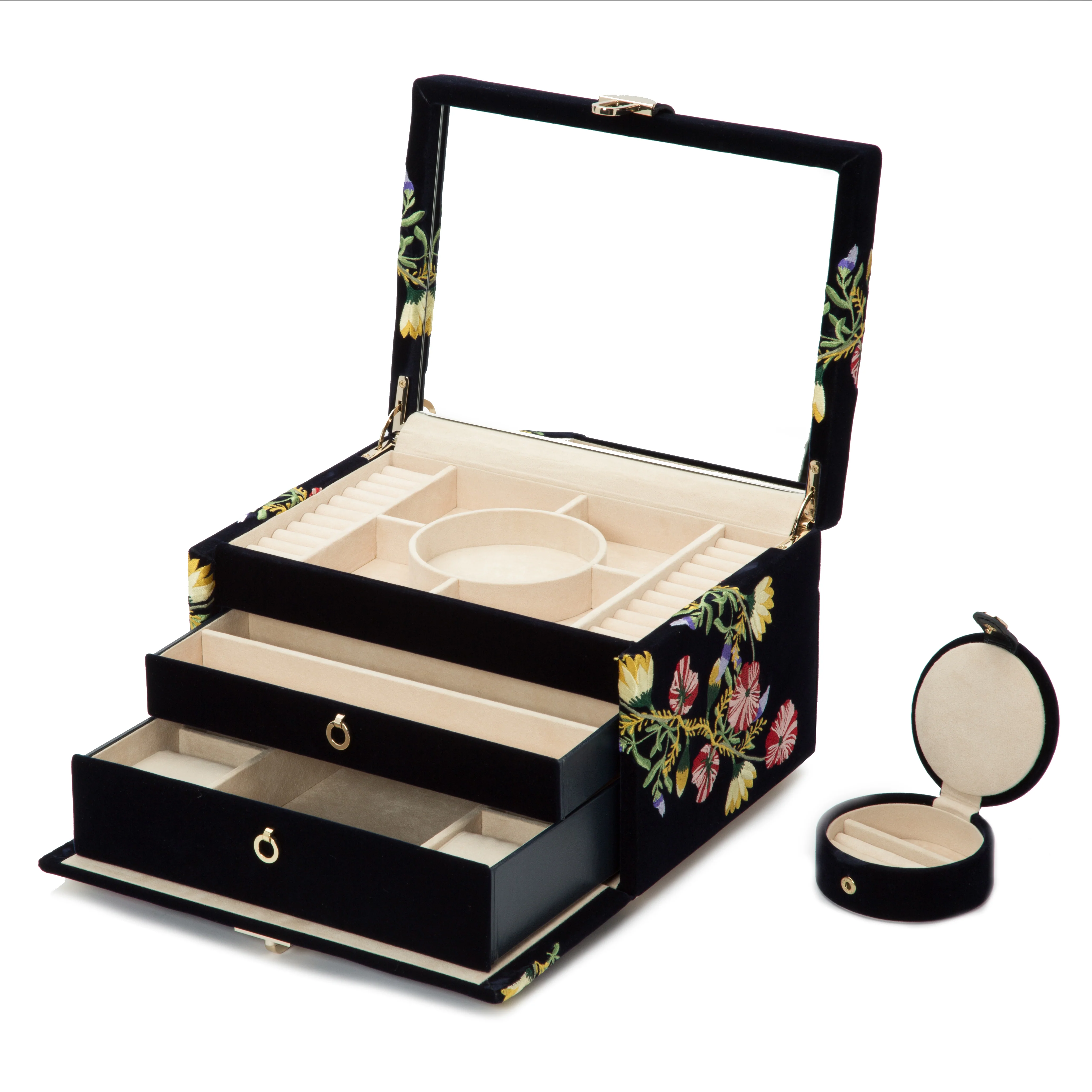 Zoe Medium Jewelry Box Indigo - Image 4
