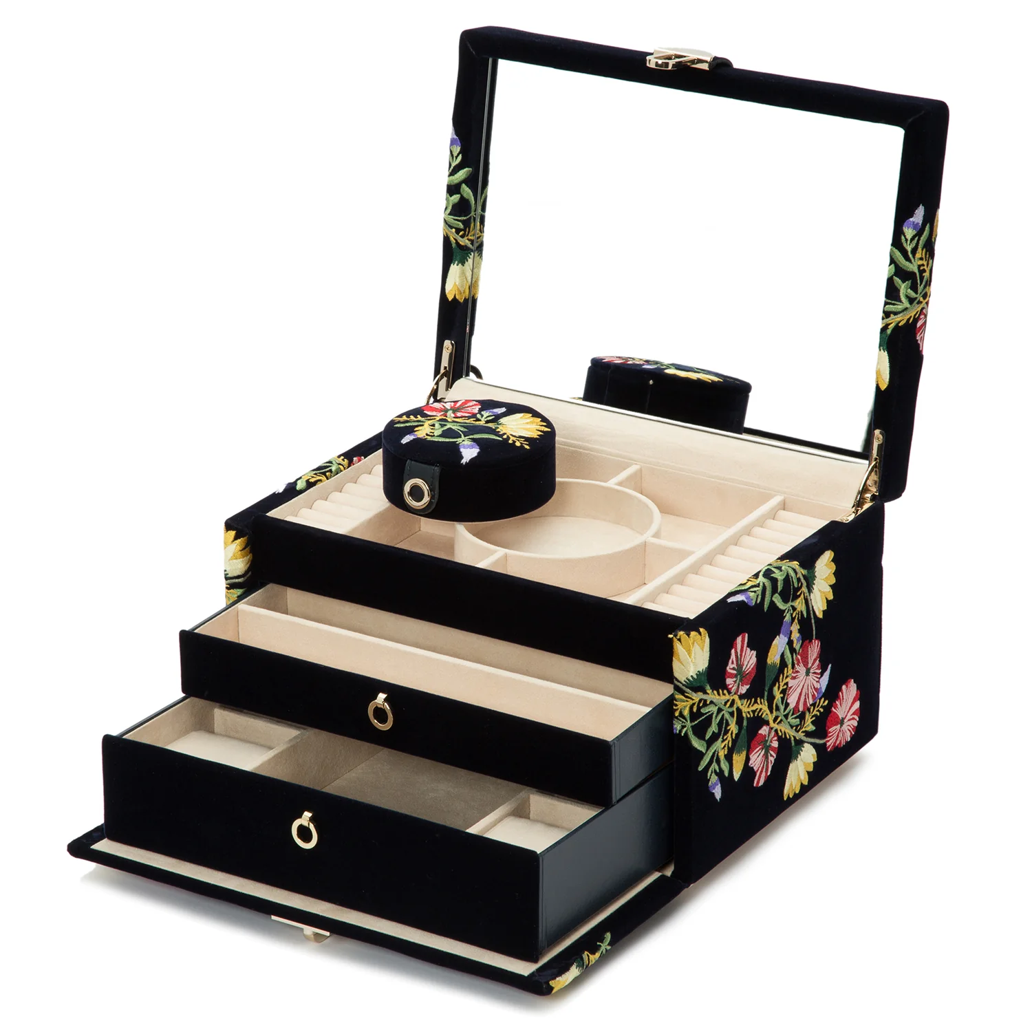 Zoe Medium Jewelry Box Indigo - Image 5