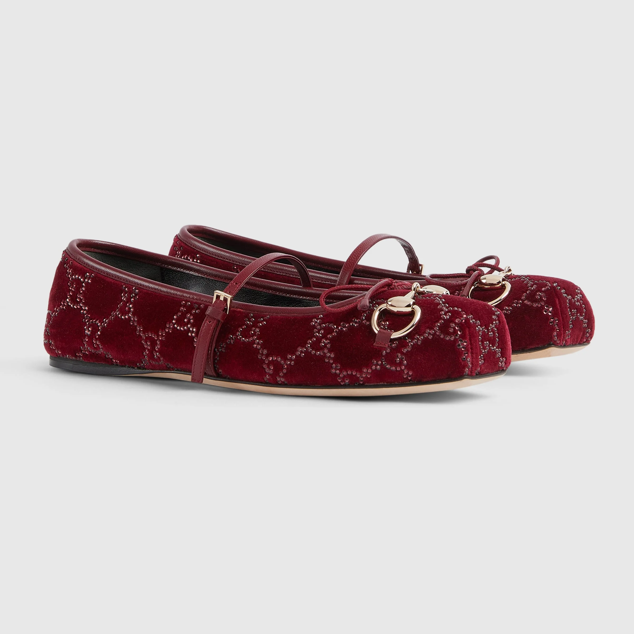 Women's Gg Crystal Gucci Horsebit Ballet Flat - Image 3