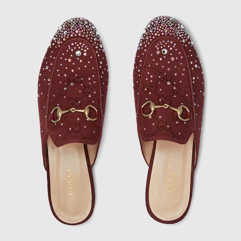 Women's Princetown Slipper With Crystals - Image 4