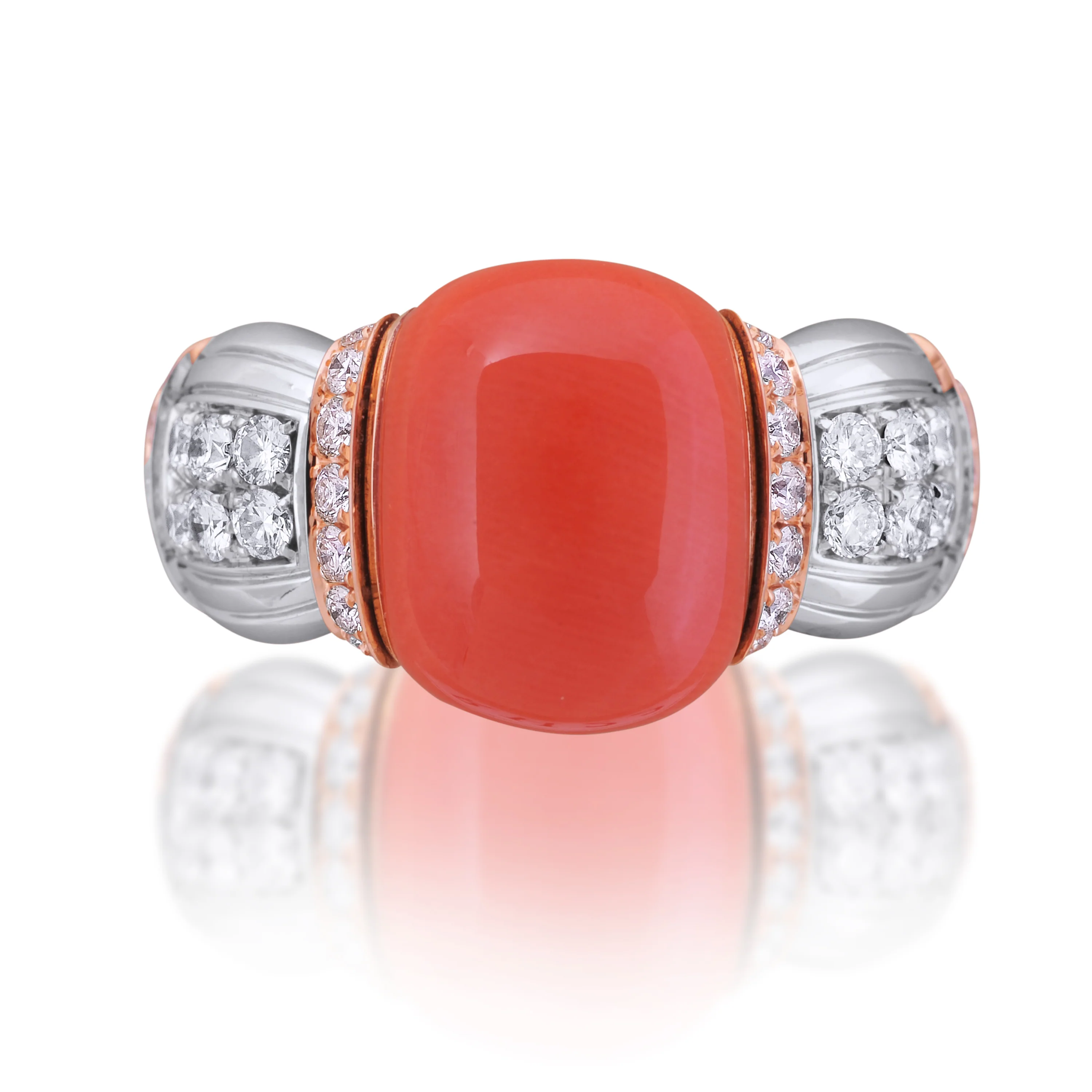 Xpandable™ diamond and coral ring - Image 3