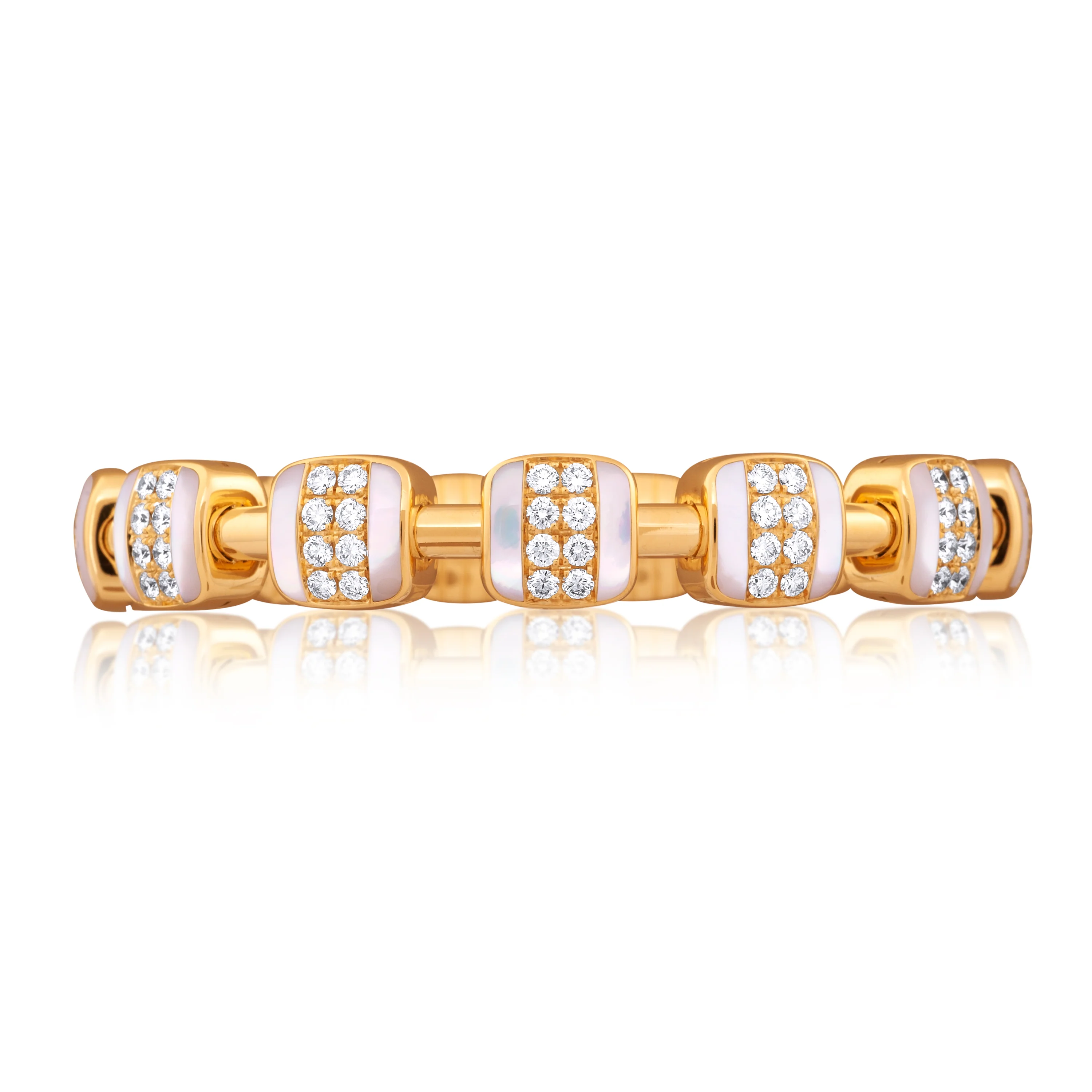 Xpandable™ Reversible diamond and mother-of-pearl bracelet - Image 4