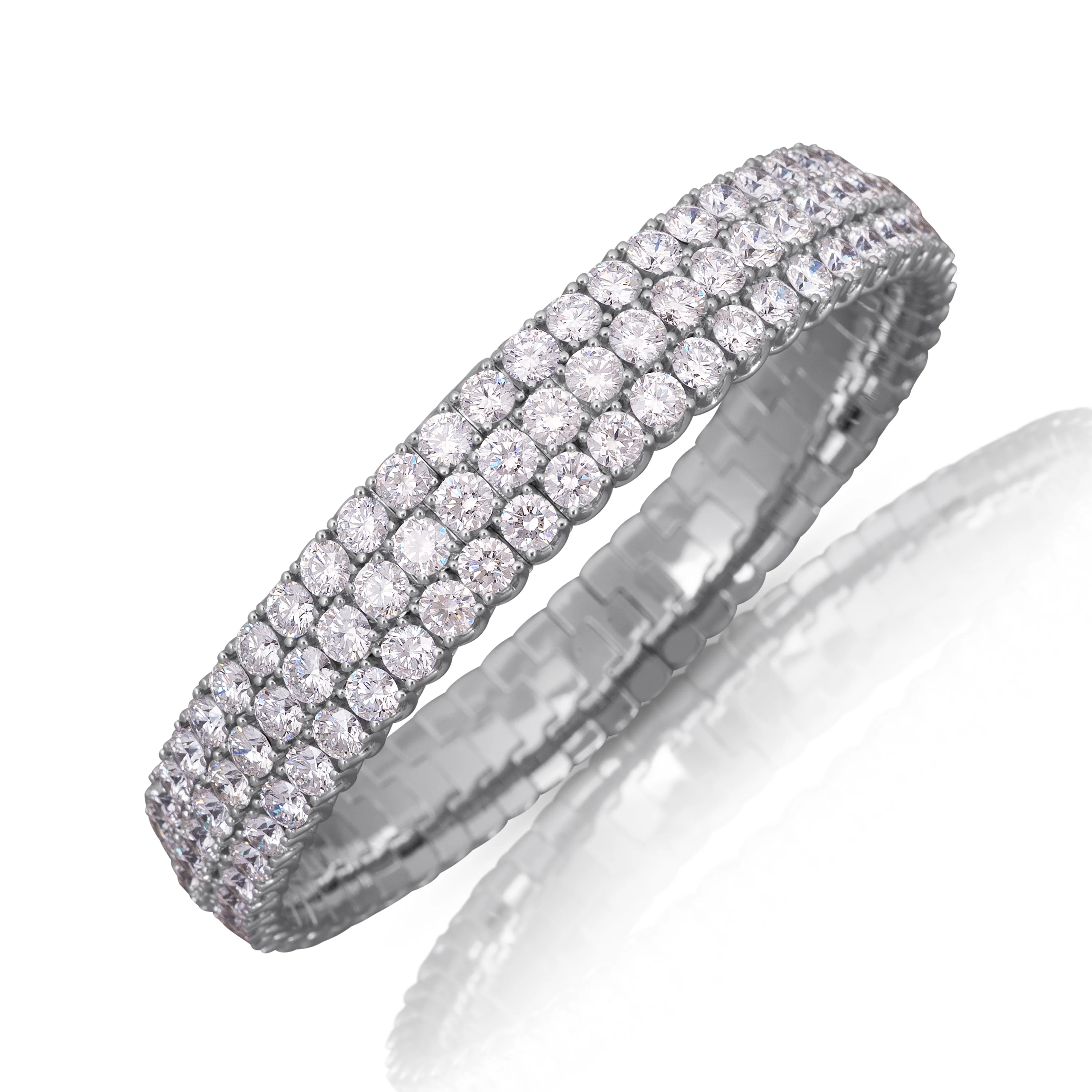 Xpandable™ three-row diamond bracelet