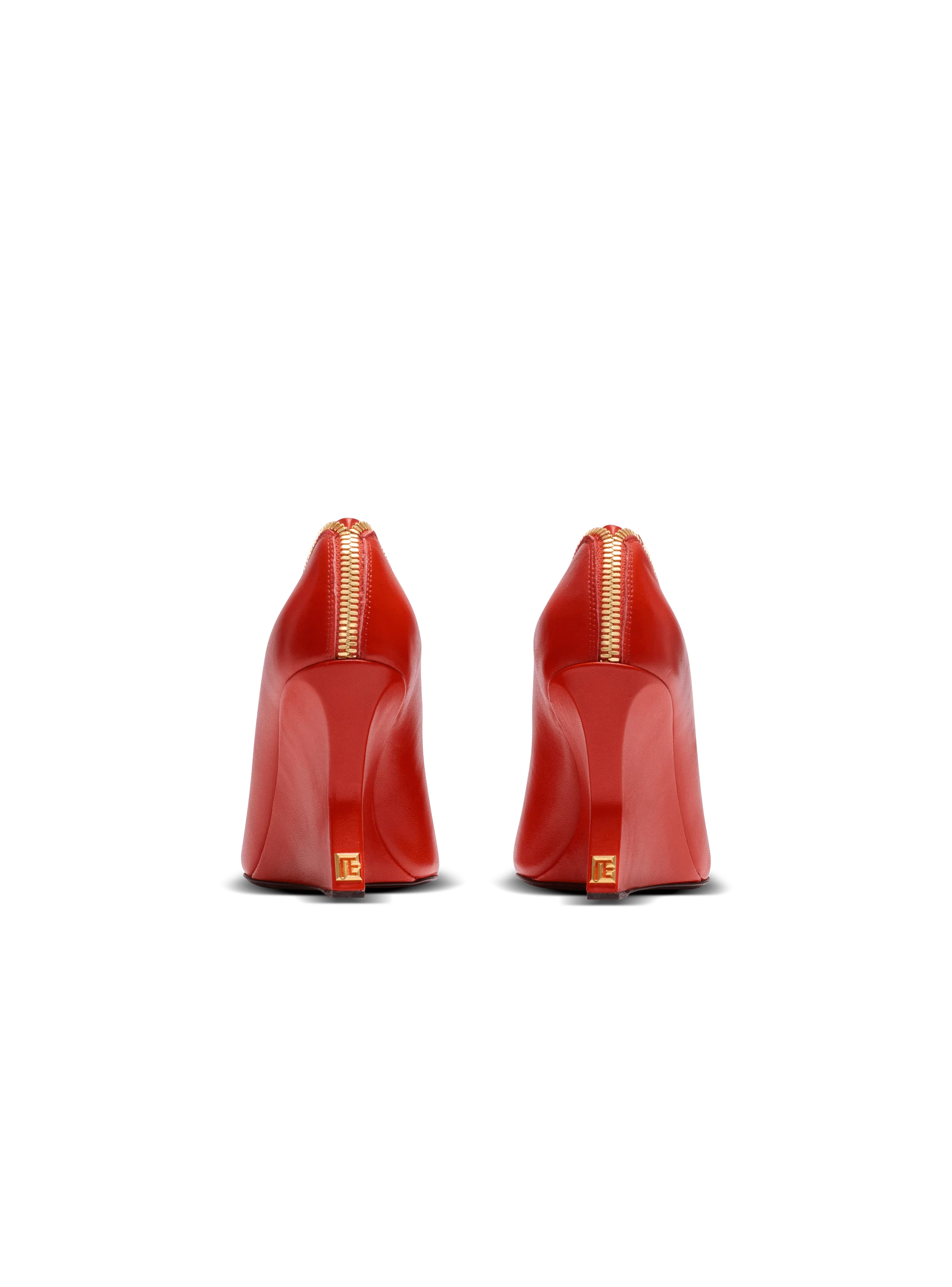 Zip Wedge Pumps In Lambskin Leather - Image 4