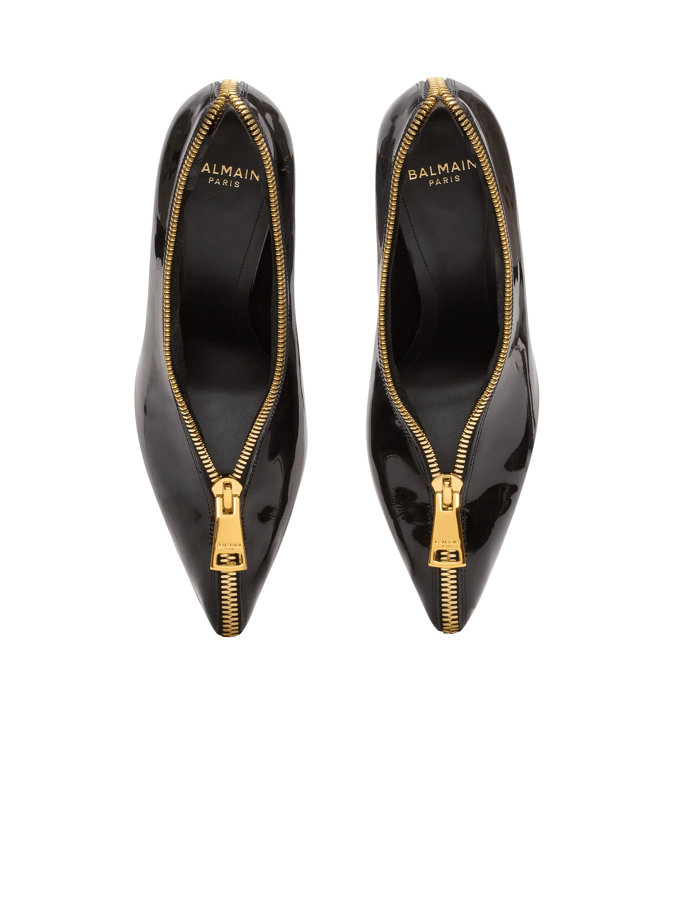 Zip Wedge Pumps In Lambskin Leather - Image 7