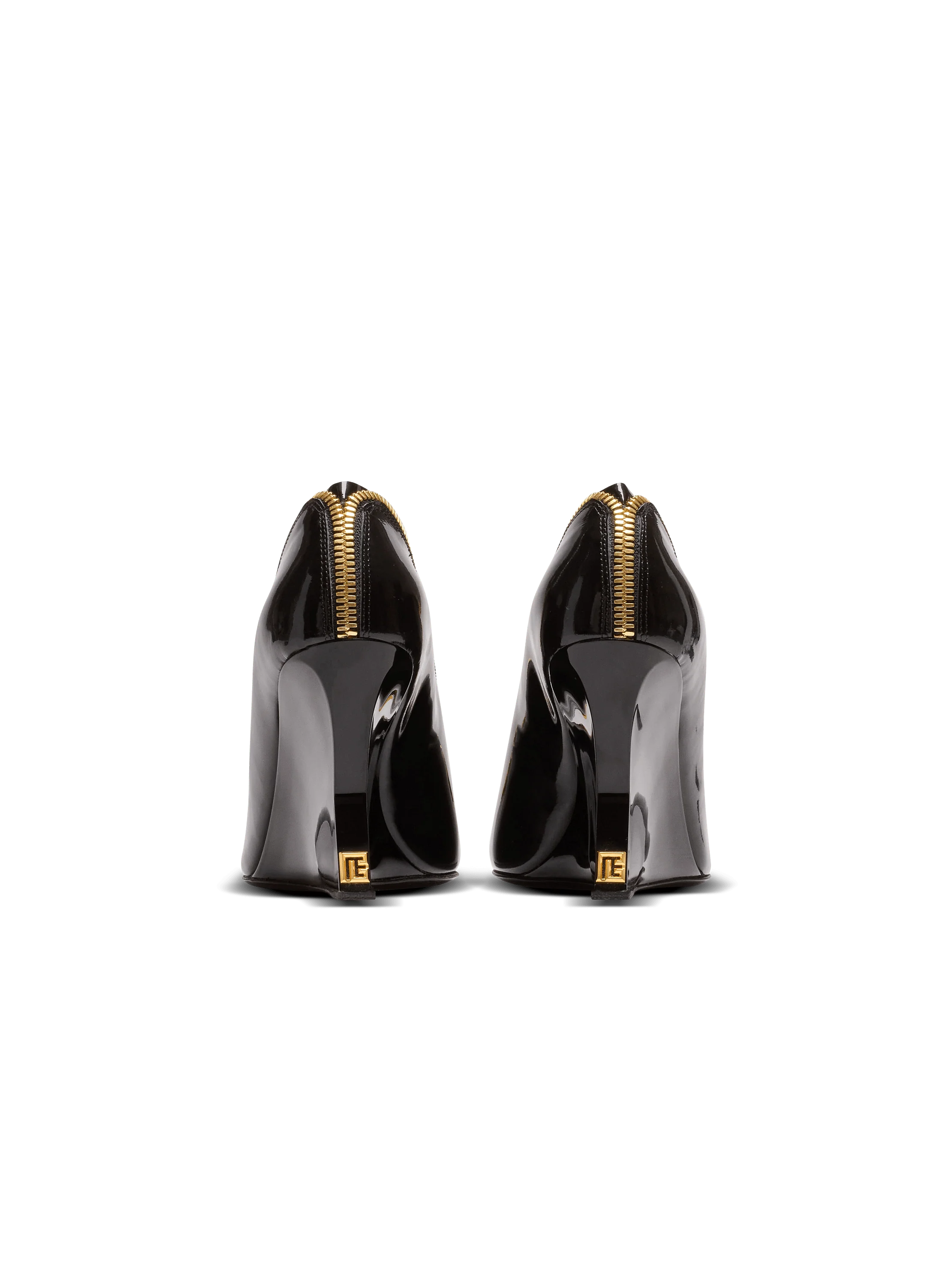 Zip Wedge Pumps In Lambskin Leather - Image 8