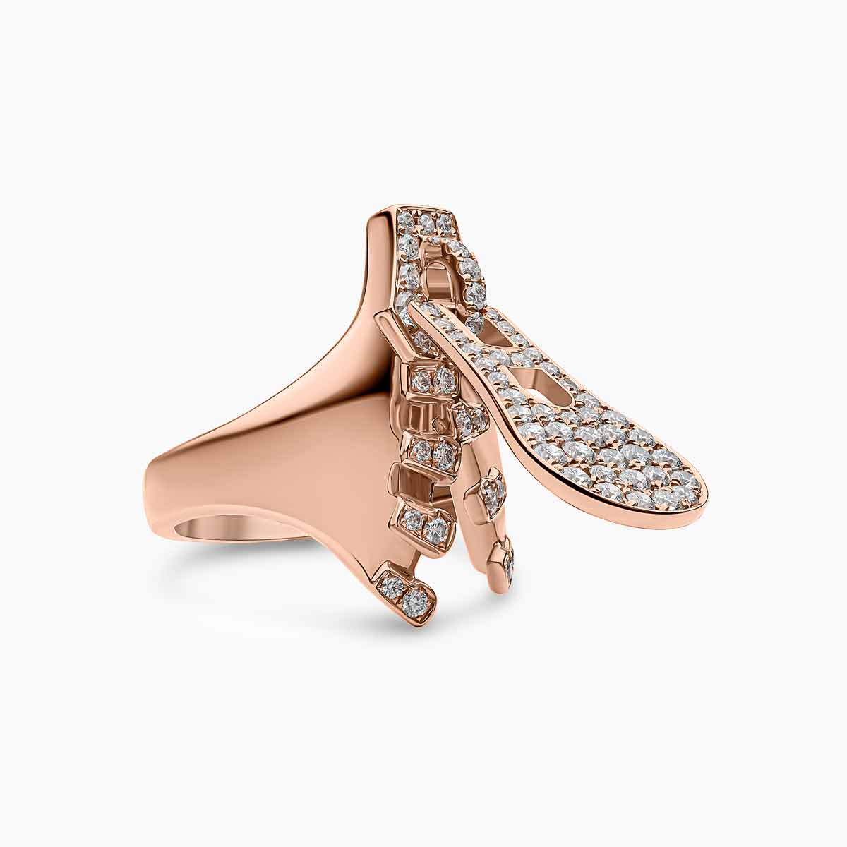 Zyyp 18K Rose Gold and Diamond Ring - Image 4