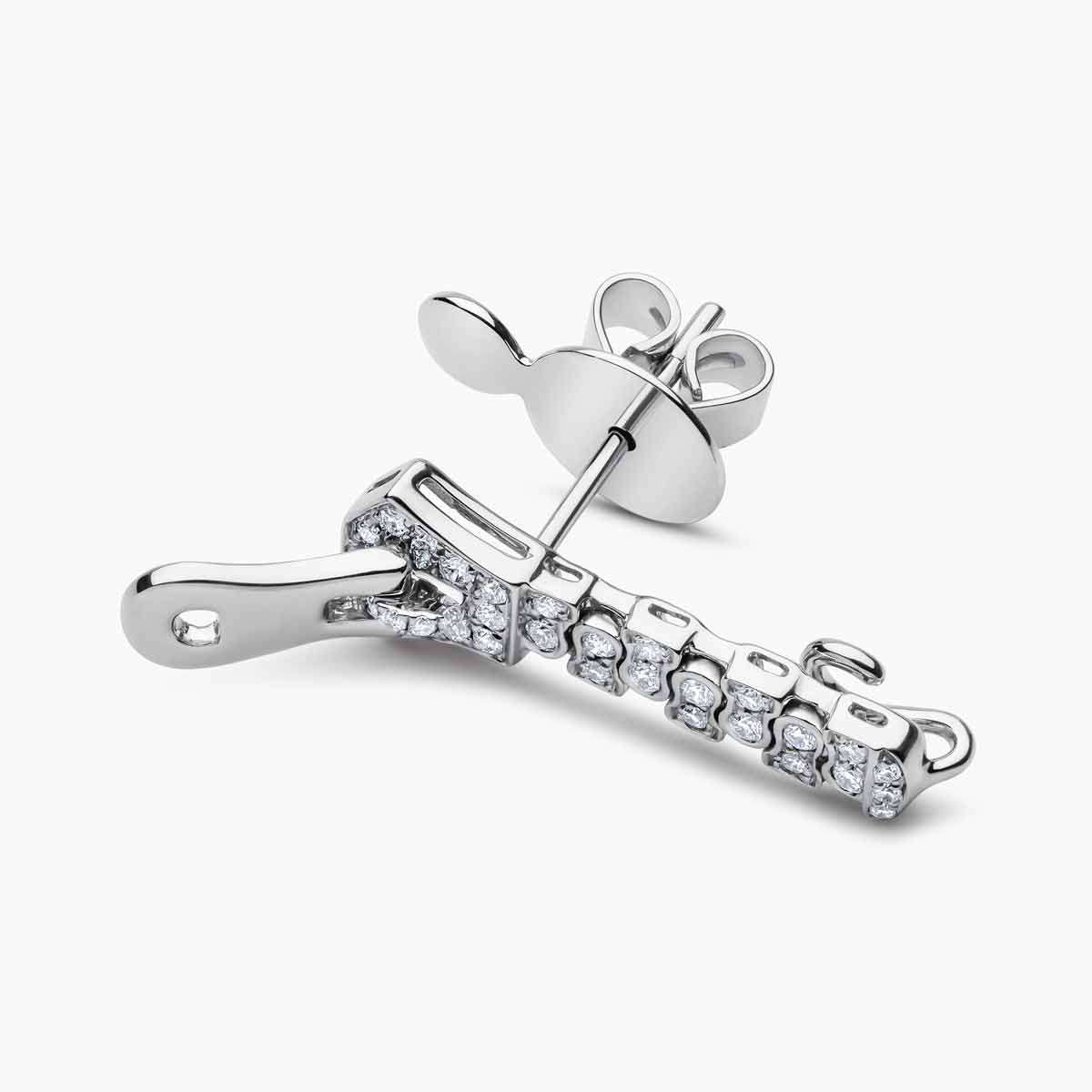 Zyyp 18K White Gold South Sea Pearl and Diamond Zip Earrings - Image 3